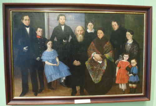 Портрет купеческой семьи. Неизвестный автор, 1830-1840-е годы. Ярославский художественный музей