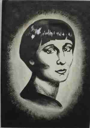 Портрет Анны Ахматовой неизвестного автора. Дом поэтов (Бежецк)