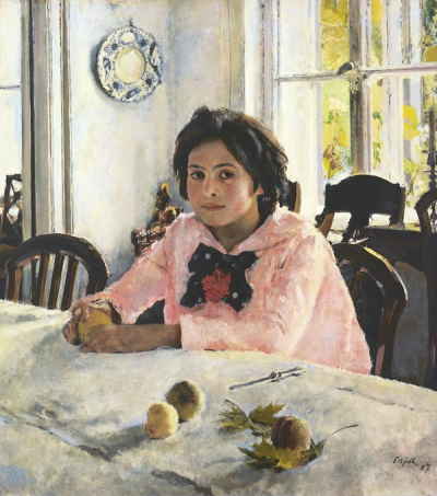 Девочка с персиками. Портрет В.С.Мамонтовой. Серов В.А., 1887