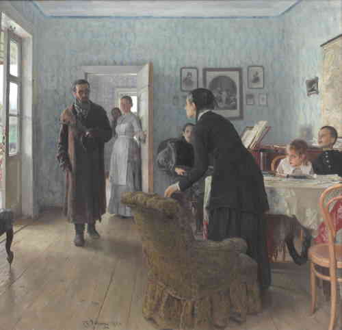 Не ждали, И. Е. Репин, 1888 г. ГТГ