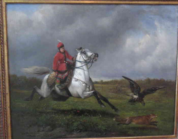 Соколиная охота, 1863 г., Сверчков Н.Е. Художественная галерея (Смоленск)