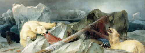 Человек предполагает, а Бог располагает (Man Proposes, God Disposes). 1864 г., художник Эдвин Генри Ландсир, Королевский колледж Холлоуэй, Лондон.