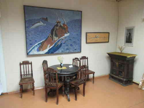 Одна из комнат музея с копией картины Серова Похищение Европы Домотканово (Тверь)