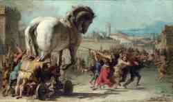 «Шествие троянского коня в Трою» (Тьеполо Джованни Доменико), вторая половина 18 века