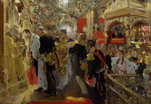 Коронация. Миропомазание Николая II в Успенском соборе (1896 г.)