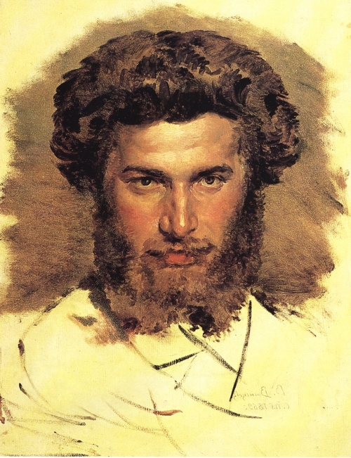 Портрет Архипа Куинджи работы В. М. Васнецова, 1869 г.