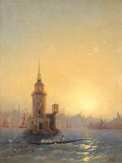 Вид Леандровой башни в Константинополе (Айвазовский И.К.)