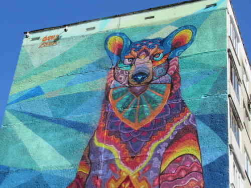 Граффити "Медведь" Профсоюзная улица, дом 87/49 (Москва)